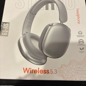 Silver Over-Ear Wireless Headphones